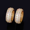 Men Ring Copper Charm Gold Color Cubic Zircon Iced Out Fashion Hip Hop Jewelry8085560