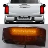 1セットカースタイリングピックアップTaillightテールライトMitsubishi L200 Triton 2019 2020 2021 LED後部ランプDRLブレーキ信号逆転