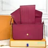 Luxurys Designers Bags Bolsa Mulher Moda Multi Pochette Felicie Cadeia Crossbody Saco de ombro com caixa de pó de pó High Qua311q
