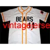 Bad news BEARS Movie Jersey Button Down White 100% Stitched Custom Baseball Jerseys Any Name Number Wholesale