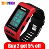 Skmei LED Digital Mężczyźni Zegarki Dual Time Stopwatch Odliczanie Wodoodporna Mężczyzna Elektroniczny Zegarek Relogio Masculino Zegar 1362 x0524