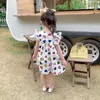 LZH New Sweet Girl Summer Clothes 2021 Love Printting Dress For Kids Thin Section Children Clothing Round Neck Baby Girls Dress Q0716