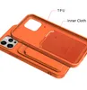 Держатель слота для карты Жидкие силиконовые мягкие чехлы для телефонов для iPhone 14 13 12 11 Pro Max Mini XR XS X 8 7 6 Plus Pure Color TPU Case Cover