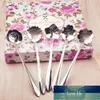 1pcs Spoon Flower Shape Stainless Steel Silver Tea Coffee Teaspoons Cream Spoons Flatware Kitchen Tools