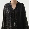 Johnature Women Print Floral Shirt Dress Vintage Silk Chiffon Spring Summer Plus Size Women Cloths Bat Sleeve Dress 210521
