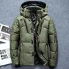 Men's Down & Parkas Windbreaker White Duck Thick Winter Jacket Men Hat Warm Coat Snow Anorak Male Hooded Zip Up 2022 Outerwear Kare22