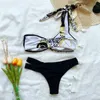 Schulter Leopard Bikinis Designer Luxus gepolsterte Frauen Push Up Swimsuits Outdoor Beach Tourismusurlaub MUSS BANDAGE Einteilige Badebekleidung