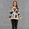 Höst Vinter Kvinnors Tröjor Europeisk stil Leopard Pullover Tröja Lossa Casual Kvinna Stickade Toppar LL492 210506
