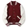 Men's Jackets High Street Winter Long Sleeves Varsity Jackets For Men Baseball Letterman Coat Plus Size 3XL 022023H