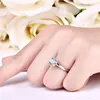 Wedding Rings Delicate Sunshine White Cubic Zirconia Silver Color Women Promise Ring Size 6 7 8 9 HERR0050