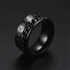 Modeschmuck Geschenk Gothic Kette Anti Stress Angst Ringe Rock Drehbare Viking Entlasten Druck Titan Stahl Ring G1125