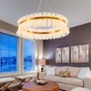 Pendelleuchten Esszimmer-Kronleuchter Simple rechteckige Beleuchtung Nordic Oval Creative Bar Crystal Lampe