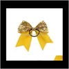 8-дюймовая мода ручной работы Bling Cheer Bows Bows Pairbands для девочек дети дети бутик Accessorie F6VC2 аксессуары SCD84