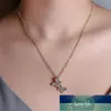 Koreanische volle Zirkone Schmetterling Halskette für Frauen Halsketten Anhänger Schmuck voller Kristalle Gold Silber Farbe Schmetterling Halskette Fabrikpreis Expertendesign