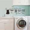 Decorative vinyl laundry drying clothes wall decal art wallpaper poster murals home decoration house decoration SP-031 Y0805