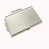 Business Name Credit Id Card Holder Metal Aluminum Box Cover Case Work Permit Bank Cards Covers Anti-lost Storage Boxes BH5816 WLY