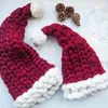 Cappelli di Natale Donna Bambini Inverno Morbido di lana lavorato a maglia con palla Berretti di Babbo Natale Famiglia Bambini Adulto Regalo di Capodanno Cappello6612455