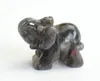 1,5 pulgadas de pequeñas manualidades de estatua de elefante de chakra natural Cristal tallado Reiki Figura de animal curativo 1 PCS