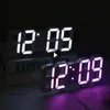 3d led الرقمية ساعة قيلولة غفوة نوم مكتب المنبه غرفة المعيشة شنقا ساعة الحائط التقويم ميزان الحرارة ديكور المنزل ووتش هدية H1230