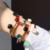 22 Candy Colors Crystal Bangle Diy Customize Mix Colors Open Bracelet Bangle for Women Fashion Jewelry Db009 Q0720