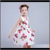 Kız Elbise Çiçek Çocuklar Yaz Çocuk Giyim Marka Kızlar için Parti Tatil Toddler M4oes Elbiseler XFPSW