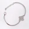 Classic Designer Charm Bracelets jewelry alloy four leaf clover bangle Jewelrys Van Cleaf Apels Luxury design bracelet for women m2499530