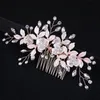 Hårklipp Barrettes Koreansk stil utsökt blomma blad brud hårkläder kvinnor party huvudkläder bröllop tillbehör brud smycken