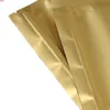 16x22cm (6.25x8.75in) 100pcs Gold Mylar Foil Sigillatura termica con cerniera Top Imballaggio Stand Up Sacchetto di stoccaggio con ZipperHigh Qty