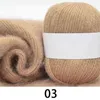 1PC 50g / balle Fluffy Long fil de laine de vison cheveux fil de cachemire tissé à la main écharpe chapeau fils anti-statique crochet fil pour femme Y211129