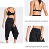 Women Two-piece Tracksuit Gym Outfit Spaghetti Strap Sexy Bra With High Waist Cropped Trousers Set Workout Running Sportswear Yoga