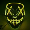 Maschera di Halloween LED illumina maschere divertenti l'anno elettorale dell'epurazione grande festival forniture per costumi cosplay maschera per feste spedizione marittima DHP26