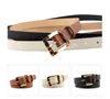 Belts 2021 European And American Style Plastic Pin Buckle Ladies Thin Belt Dress Jeans Fashion Wild PU Light Color Japanese