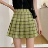 Fashion Kawaii Summer Women Skirts High Waist Cute Sweet Girl's Pleated Skirt Korean Style Mini Skirts for Women 210518