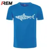 REM Shark Scuba Diver T-shirt Tee Divinger Dive Funny Birthday Gift Present for Him Men Adult T Shirt Short Sleeve Cotton 210706
