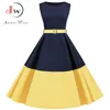 3XL Sommer Frauen Elegante Vintage Midi Kleid Sexy Solide Patchwork A-line Vestidos Ärmellose Party Kleid Plus Größe Robe Femme 210623