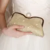 Women's Evening Bag Diamond Ring Clutch Wedding Purse and Handbag Gold Silver Party Banquet Shoulder