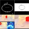 Sexy Ankle Bracelets Beach 925 Sterling Sier Double Layers Anklets Jewelry For Women Boot Foot Ship Drop Delivery 2021 Yc9D2