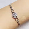 Real Moissanite Bractelet 1-2CT Лабораторная лаборатория Diamond Gemstone Регулируемый браслет 925 серебряные свадебные украшения для женщин на день рождения подарок подарок