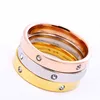 3 Pcs/Set Delicate 18K Rose Gold Silver Plated Women Ring Stainless Steel Crystal Bride Wedding Jewelry Female Girlfriend Valentine's Day Nice Gift Width 4mm