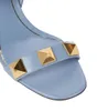 Buty dla kobiet luksusowe marka marki Sandały Sandały Sandały Sumpus Mody Otwarte u nóg skórzany Chunky Obcing Roman Sandal 60 mm z B7953044
