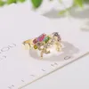 Kryształ Unicorn Pierścionki Naszyjnik Bransoletka Kolczyki Biżuteria Zestaw Cute Cartoon Rainbow Akcesoria dla kobiet