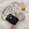 Shoulder Bags Small Bag Women's Fashion Single Lingge Chain Slanting Across Mobile Phone 2021 #25292g