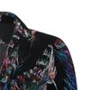 Trajes de hombre Blazers Blazer para hombres Patrón de moda de plumas Diseño único Chaqueta de traje informal Slim Fit231j