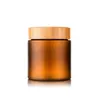 Vücut Tereyağı Krem Konteyner Ambalaj Şişeleri 150ml 250ml Amber Pet Kozmetik 8oz Plastik Kavanoz Vida Kapağı Bambu Ahşap Kapak SN302181916