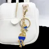 Anahtarlıklar el yapımı Yunan Sorority Sarı Mavi Sigma Gamma Rho Kaniş Kalkanı Yüksek topuklu ayakkabılar Anahtar Yüzük Aksesuarları JewelryKeychains Forb22