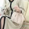 Umhängetaschen Koreanische Casual Retro Plissee Handtasche ins Mode Plüsch One-schulter Weibliche Tasche Net Rot Ausländische Luft Nette Messenger