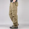 Styles Mens Cargo Pants Mens Casual Multi Pockets Military Large size 44 Tactical Pants Men Outwear Army Pantaloni dritti Long T