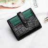 Wallet 2024 Women's Short Leather Folding Crocodile Thin