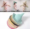 Şapka Kız Büyük Hasır Çocuk Güneş Şapkası Bahar Bebek El Dokuması Moda Cadı Dikenli Şapka