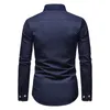 2022 HappyJeffery New Men Shirts Slim Fit Floral Printed Lengeve Button男性ビジネスカジュアルメンズシャツドレスカジュアルLS1239T